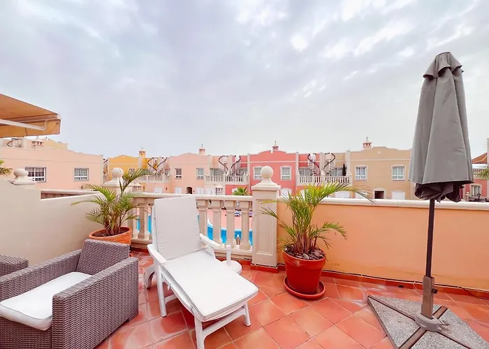 Townhouse In Peaceful Mar, Heated Pool, Parking! Pm6 * Palm-mar
